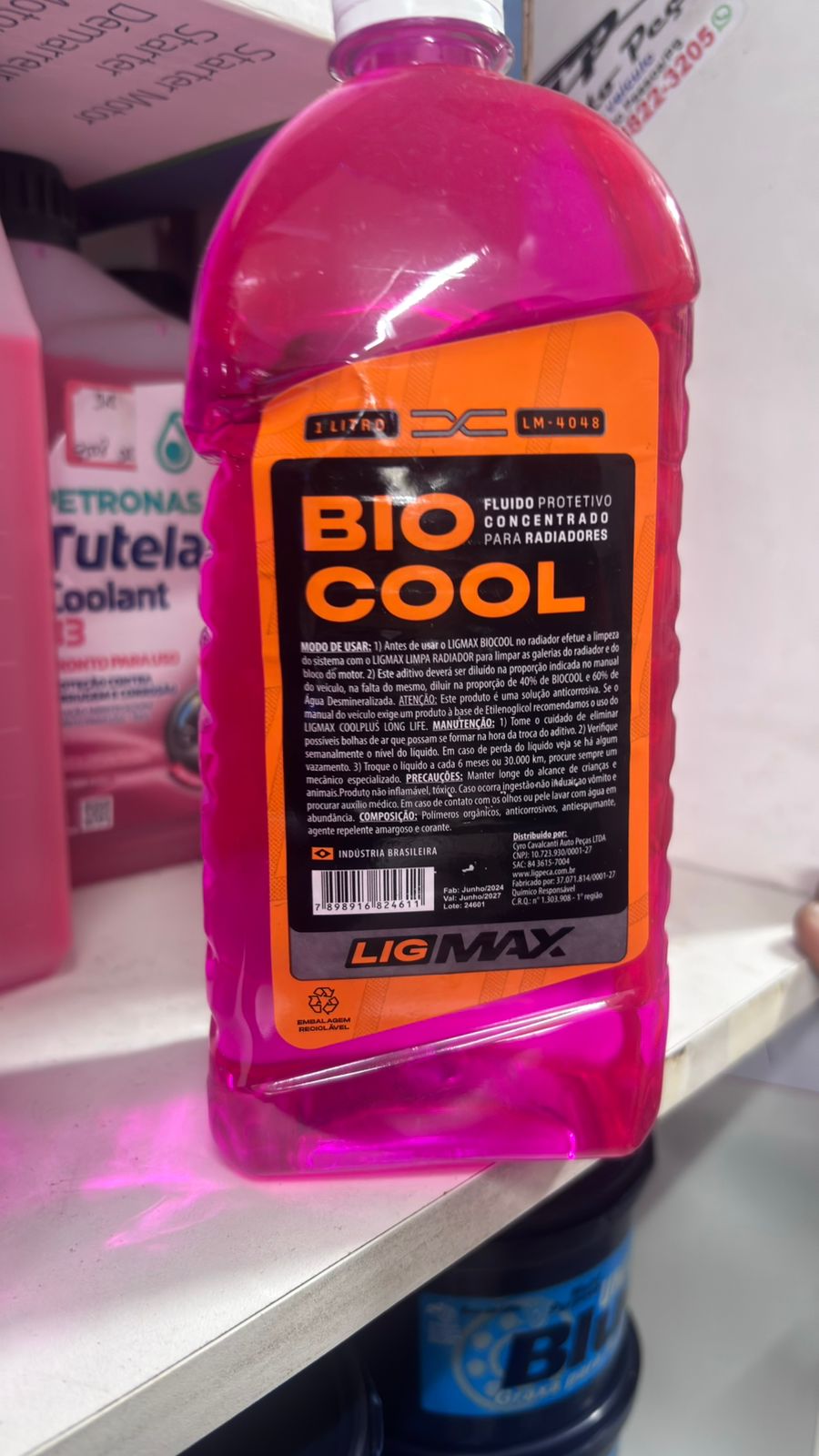 Aditivo Radiador LigMax 1 Litro Biocool Rosa - Imagem 2